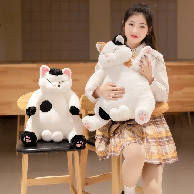 Nouvel arrivage de jouets de chat en peluche doux japonais Kawaii 35 45cm poup es d