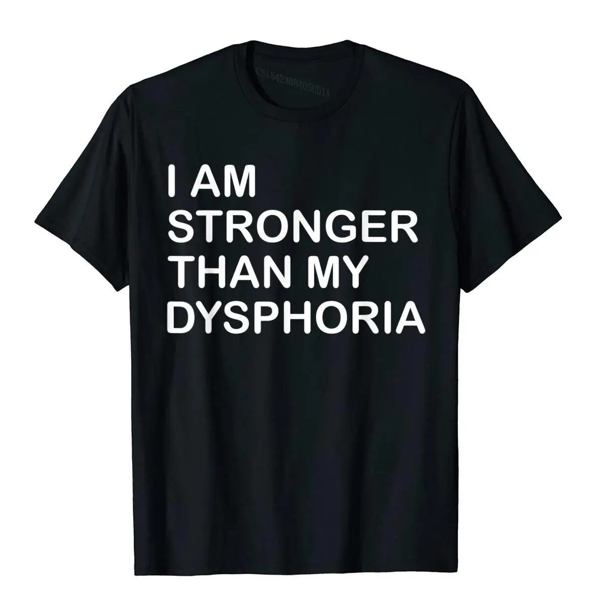 Stronger than my Dysphoria - Nonbinary Trans LGBTQ - Gift T-Shirt__B6998black