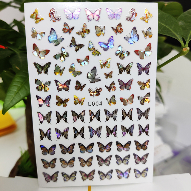 Nail Sticker Waterproof Shining Stickers for Nails Sweet Watermelon Popsicle Fruit Nail Art Decoration Aurora Silver Design