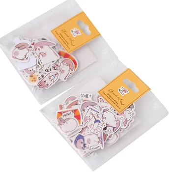 

40Pcs/Set Cute Diary Stationery Stickers Pack Chubby Rabbit Series Scrapbooking Sticky Escolar School Supplies
