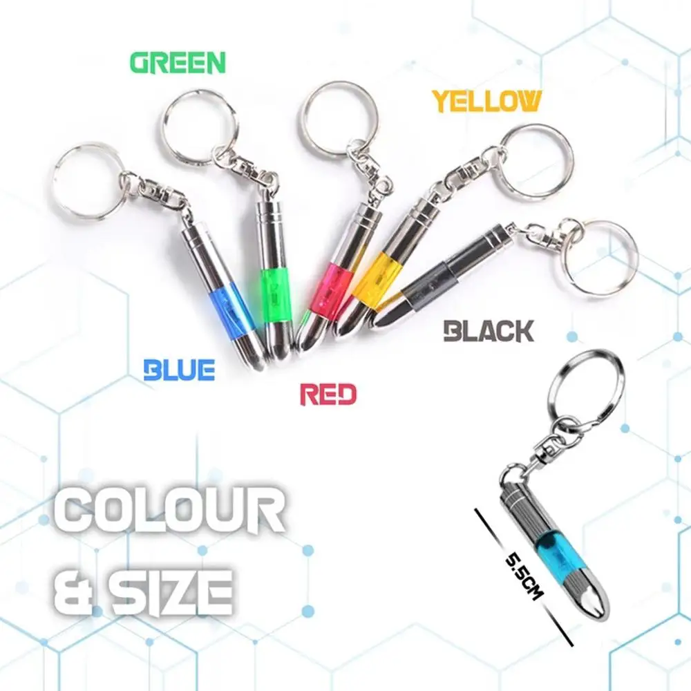 

Fashion Anti-static Keychain Key Ring Built-in LED Emitter Car Interior Accessories Car Key Chain