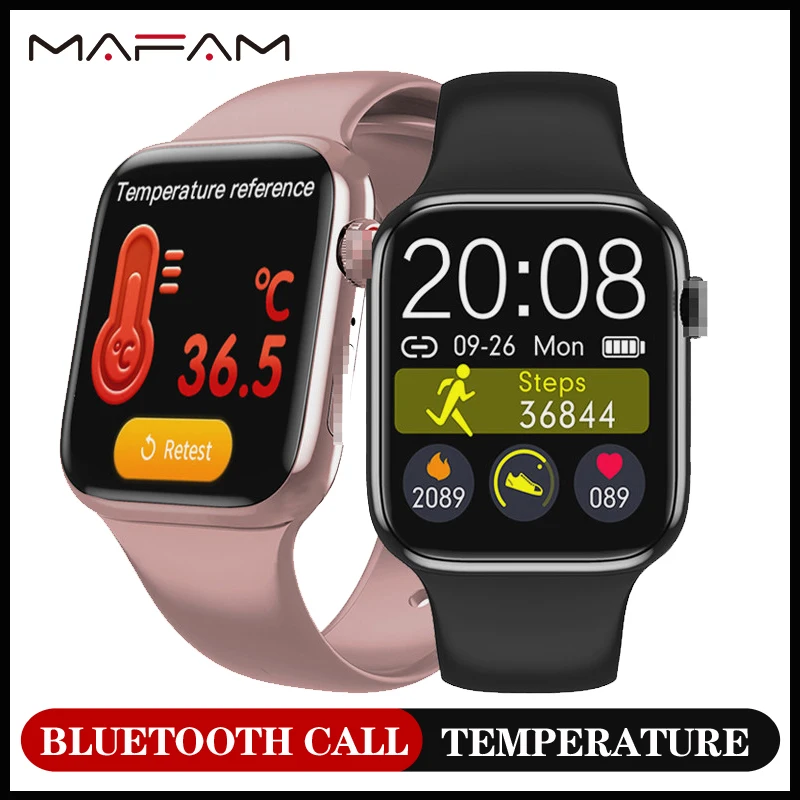 MAFAM W98 Smart Watch 2020 Bluetooth Call Temperature Test Heart Rate 1.54 inch Smartwatch for Android iPhone xiaomi huawei ios