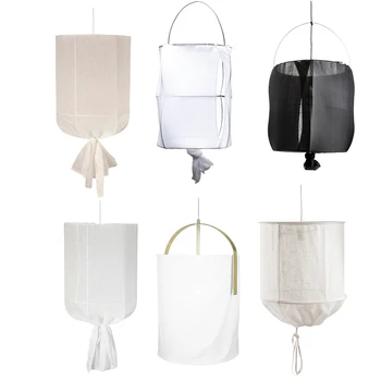 

Sale koushi design white linen/cotton Fabric Lampshade LED Pendant Lamp vtwonen Ribbon Lamp/Z1 pendant lamp for Foyer Finning
