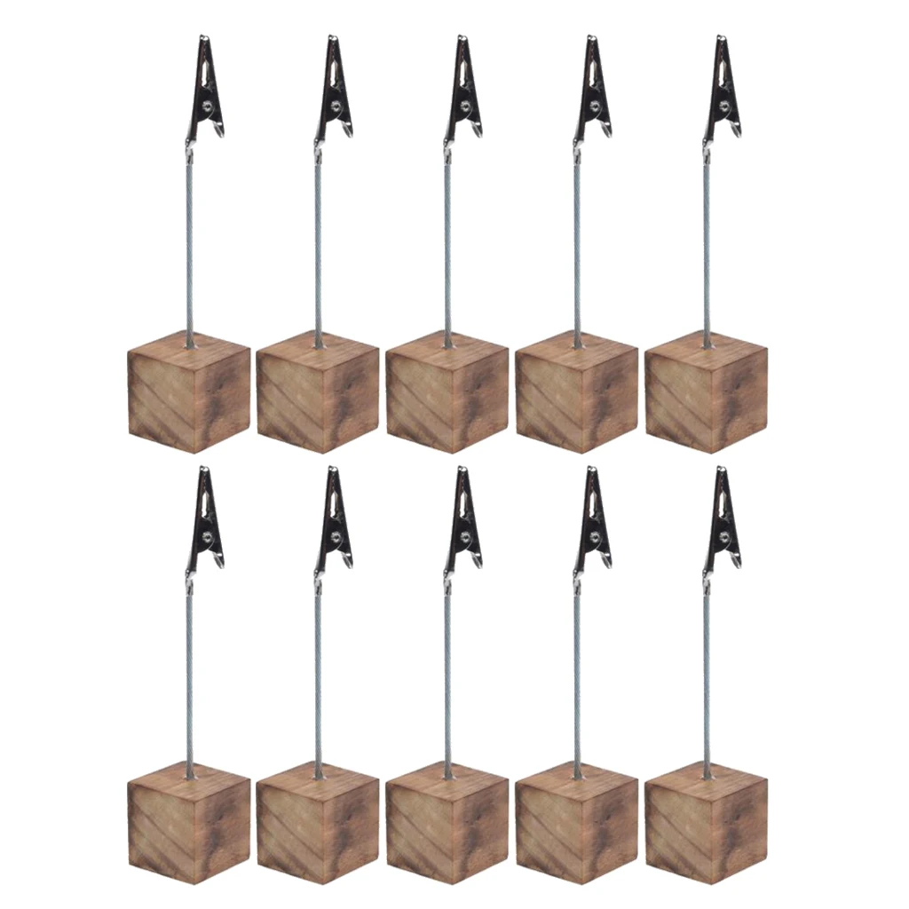 10pcs Memo Clip Holder Stand with Alligator Clasp for Pictures Card Paper Note Clip Shop Display Price Tag
