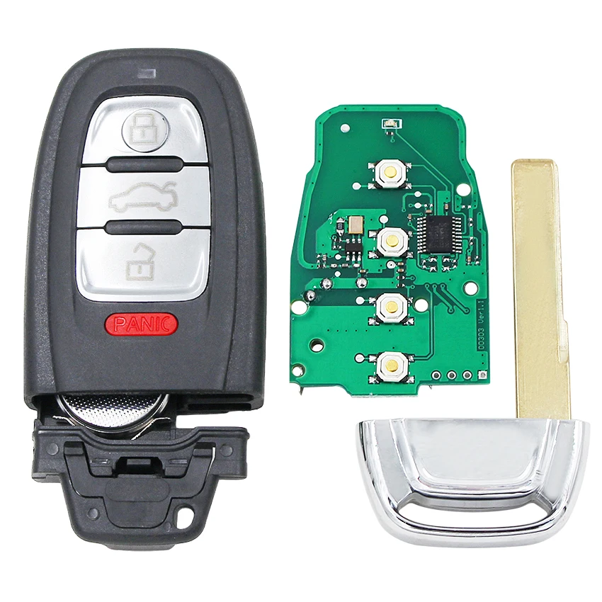 Smart 4 BTN дистанционного брелок 3+ 1 Кнопка 315 МГц 433 868 МГц 8T0 959 754C 8T0 959 754 D для Audi Q5 A4L A5 A6 A7 A8 RS4 RS5 S4 S5