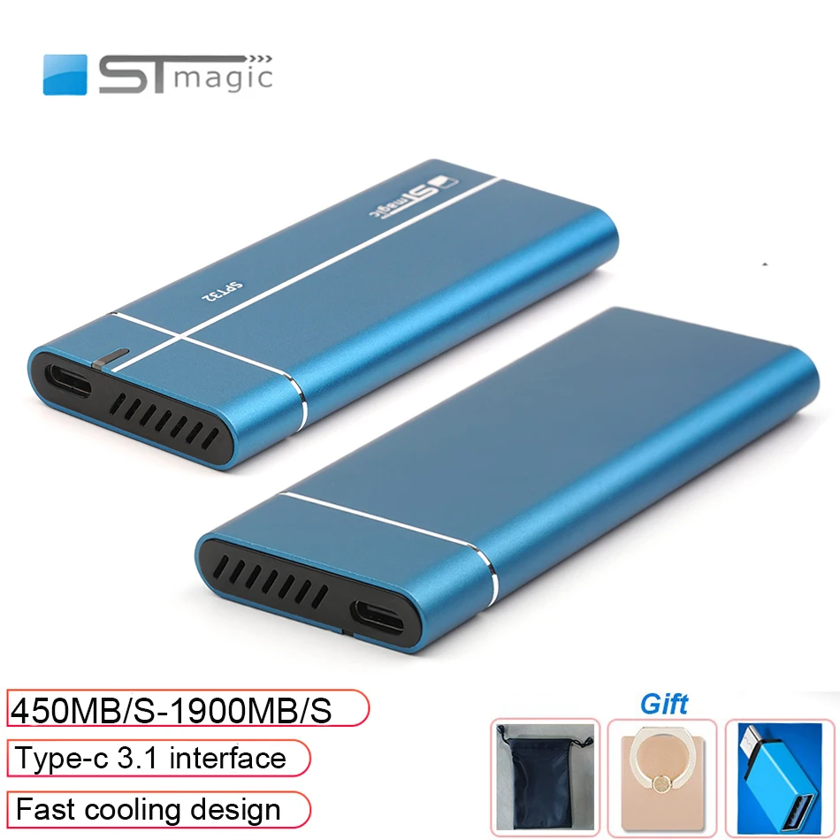  Stmagic Spt32 schnelle kühlung metall tragbare ssd 128GB 285GB 512GB hd externo 1tb externe festpla
