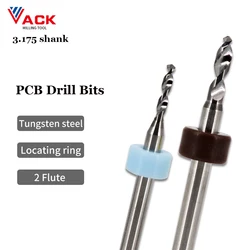 VACK 10Pcs Carbide Micro PCB Drill Bit Set 3.175mm Shank Printed Circuit Board Engraving Cutter 0.1-5.0mm Mini CNC Drilling Bits