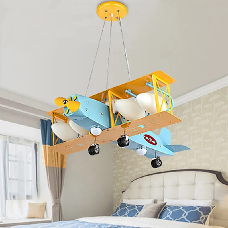 Супер яркий Воздушный самолет droplight креативный мультяшный персонаж мальчик спальня детской комнаты лампы, которые защищают глаз