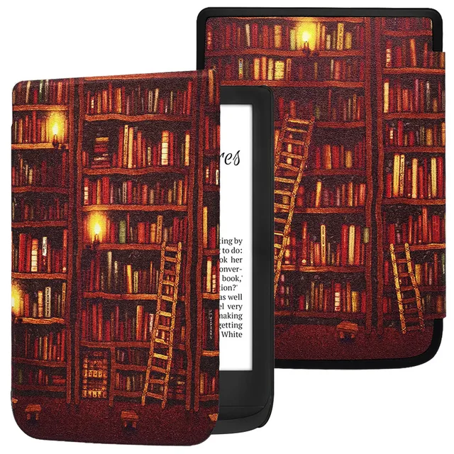 Ultra-thin Hard Case for Pocketbook Touch Lux 4/Touch HD 3/Basic lux 2 Cover fits Pocketbook 632/627/616 with Auto Sleep&Wake library