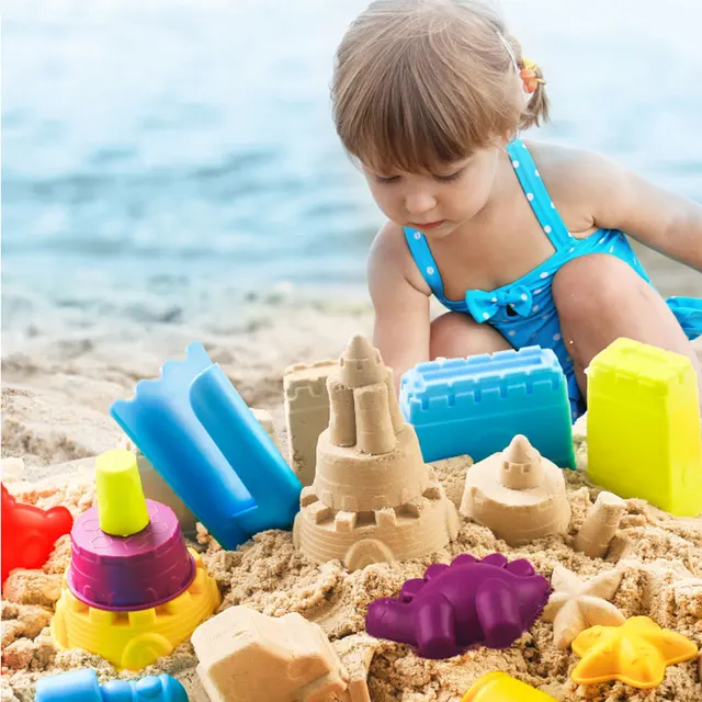 Children Indoor Play Sand Beach Toy Storage Bag Sand Shovel Tool Mold Set Starry Sky Sand Indoor Castle Beach Sandbox Toys New 4