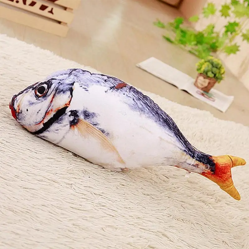 3d искусственная кошачья мята игрушки в форме рыбы плюшевая Жевательная подушка для царапин игрушка в виде карпа для кошек домашние игрушки для кошек