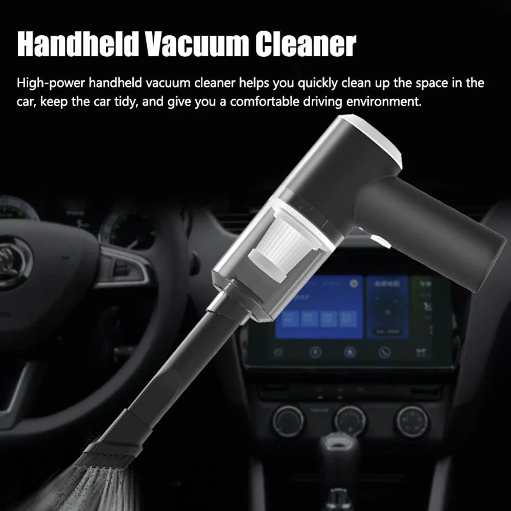 Handheld Vacuum Cleaner Cordless Rechargeable Car Cleaner High Power with Waterwashable Filter Home Office Car Interior Cleaning