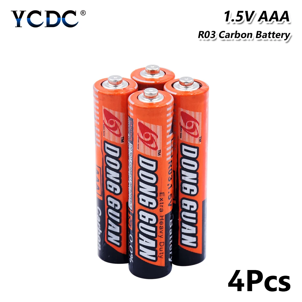 

4pcs 1.5v Aaa Um4 Fr03 Mn2400 Battery Extra Heavy Duty Zinc-Carbon Dry Batteries LR03 AM4 HR03 For Electric Razor Power Bank