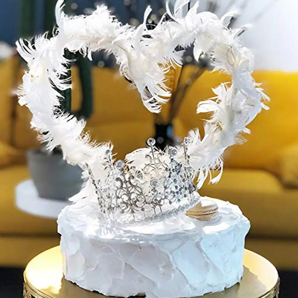 

DishyKooker Feather Cake Topper Decoration for Birthday Party Wedding Use