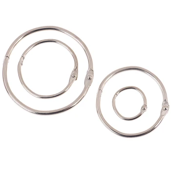 

10Pcs Metal Ring Binder DIY Albums Loose-leaf Book Hoops Opening Office Binding Supplie Photo Album