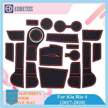 

Gate Slot Pad For Kia Rio 4 X-Line Rio 2017-2020 Door Groove Mat Automotive Interior Non-Slip Mats And Dust Mat Black/Red/White