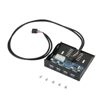 

3.5" Floppy Bay Front Panel 4 Ports USB HUB 2.0 Expansion Adapter Connector Wholesale