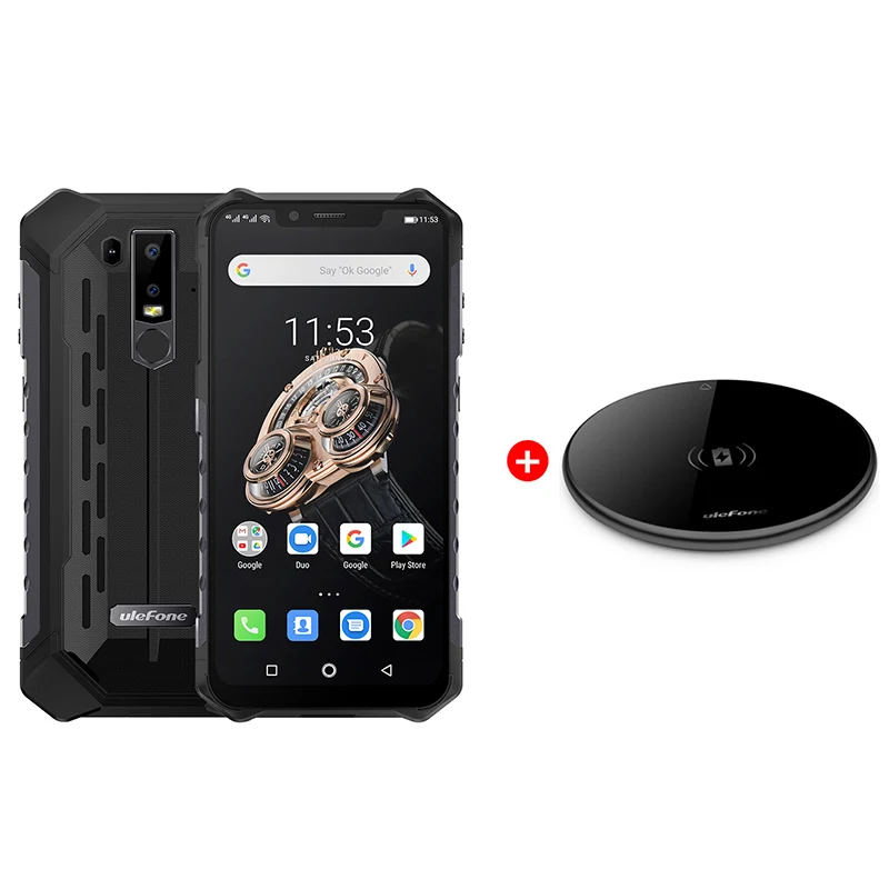 Ulefone Armor 6S IP68/IP69K прочный телефон Helio P70 Восьмиядерный 6," FHDAndroid 9,0 6GB+ 128GB NFC Face ID глобальная версия смартфона - Цвет: Black Add UF002