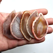 1PC Natural Stones Crystal Natural Agate Rough Slices 6-8cm Agate Ornaments Healing Stone Energy Ore Mineral Obelisk Home Orname