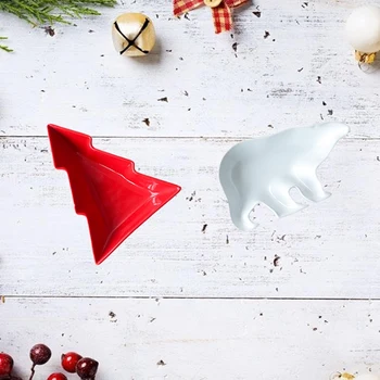 

Christmas Decorative Plates Snack Tray Serving Plates Cartoon Animal Kids Gift