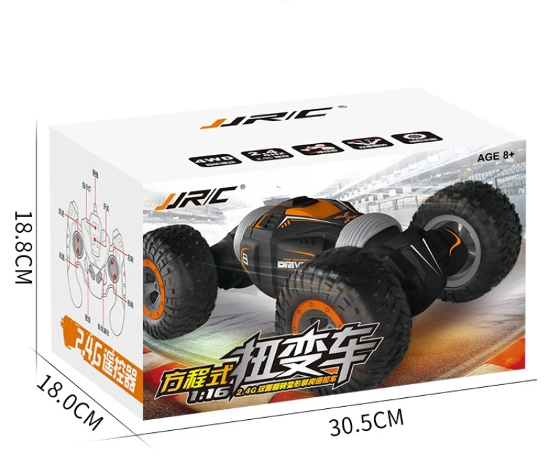 Двухсторонний флип RC Stunt Car мальчик подарок 2,4 г 4WD высокоскоростные гоночные автомобили 1:16 внедорожный автомобиль 2.4Gh трансформированный Радиоуправляемый автомобиль