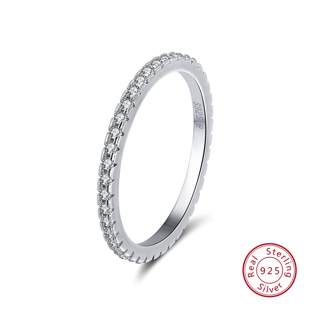 ORSA Драгоценности кольца из стерлингового серебра 925 для Для женщин ювелирное обручальное кольцо с AAA Большой Циркон Обручение кольцо вечерние подарок OSR56 - Цвет камня: OSR63