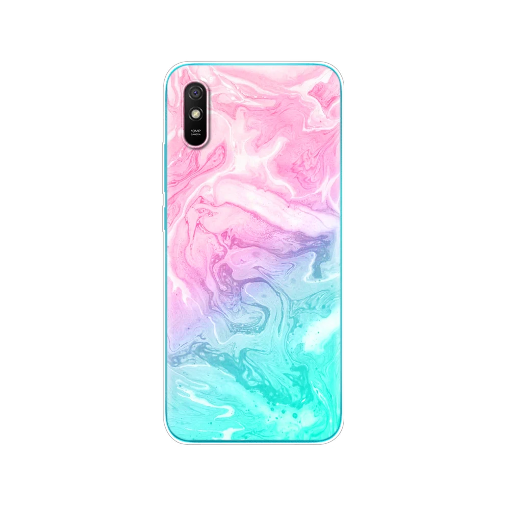 For xiaomi redmi 9A back Case Silicon Back Cover Phone Cases For redmi 9A Soft Case 6.53 inch funds etui bumper coque Cat Flower best phone cases for xiaomi Cases For Xiaomi