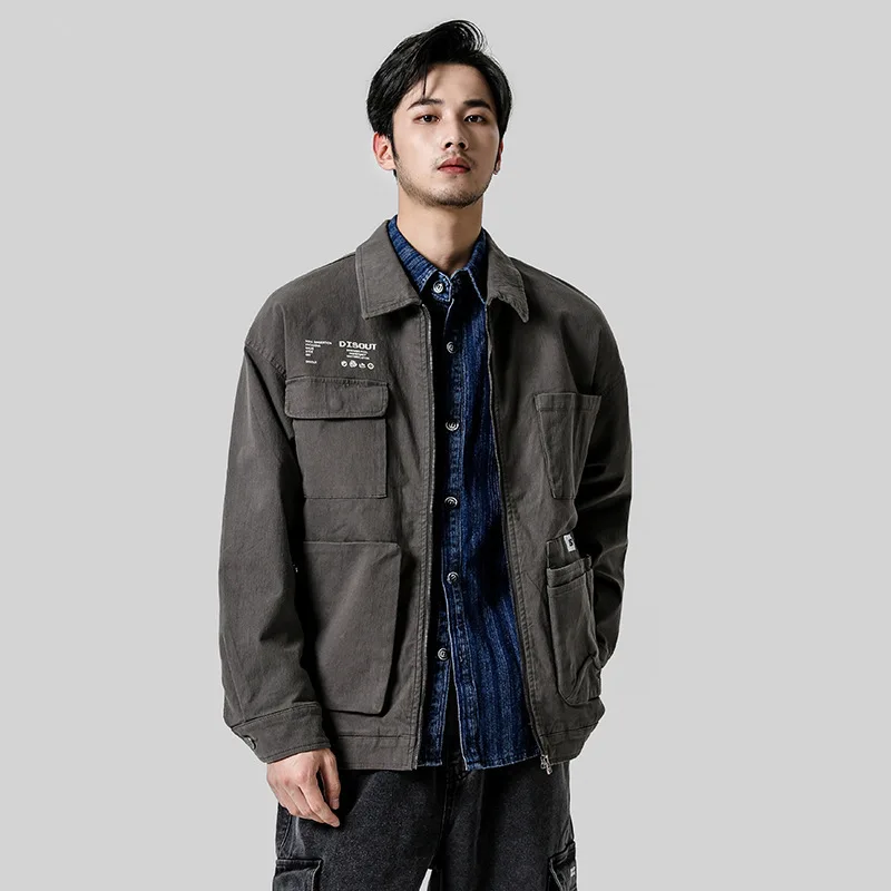 

2019 New Style Japanese-style Popular Brand MEN'S Coat Autumn And Winter Loose-Fit Multi-pockets Tooling Jacket Men's Casual Top