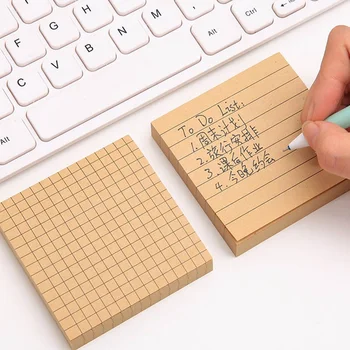 

Blank Horizontal Grid Memo Pads Simple Scrapbook Sticker School Supplies Post Sticky Notes Office Stationery