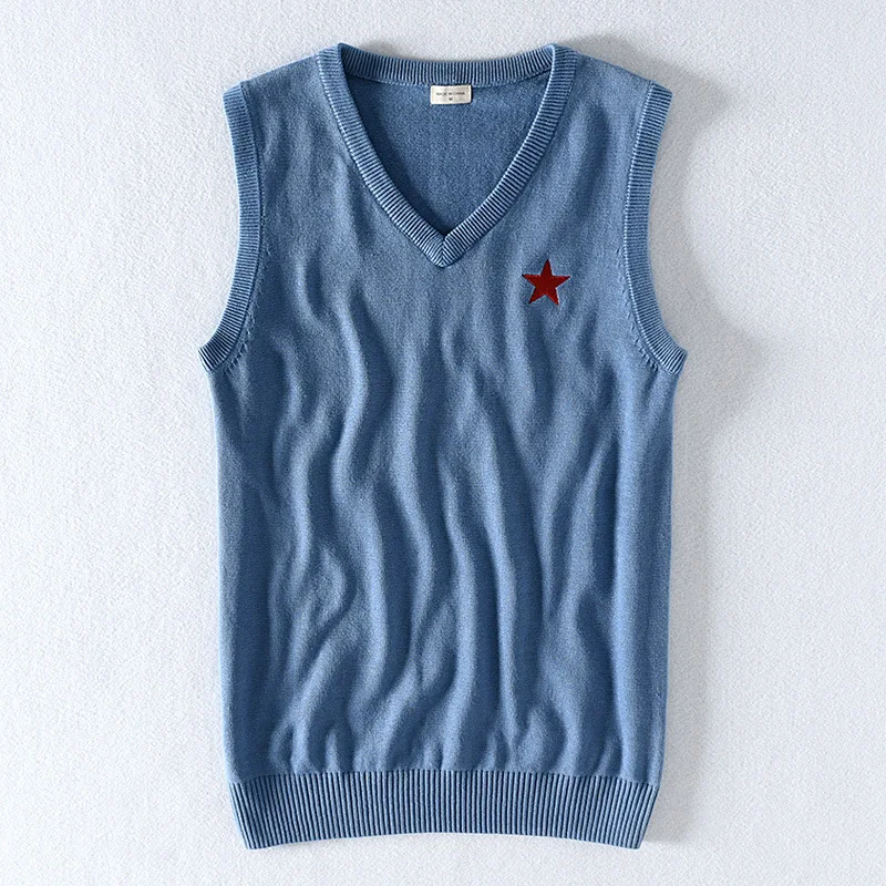 

New Style MEN'S Vest Men's Pure Cotton Chinese-style Embroidered Youth Slim Base Sports Fitness Vest 8531