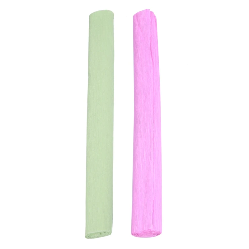 

2 Roll DIY Flower Packing Crepe Papers Handmade Materials Crinkle Paper for Birthday Wedding Party Decoration 250x50 Cm(Light Gr