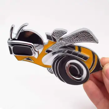 

3D Metal Super Bee Bumblebee Logo Car Truck Side Fender Rear Trunk Emblem Badge Sticker for Hemi SRT Scat Pack Dodge Challenger