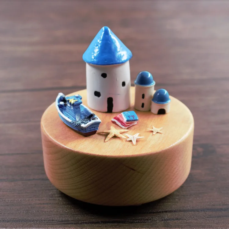 Cutebee Zakka карусель музыкальные коробки деревянная музыкальная шкатулка изделия из дерева ретро подарок на день рождения винтажные аксессуары для украшения дома - Цвет: 4504