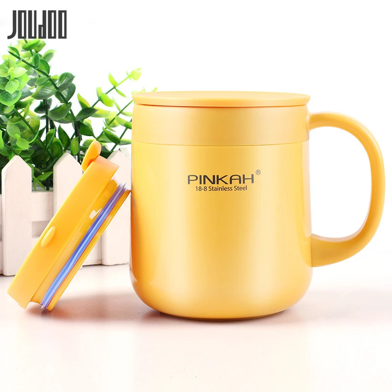 

400ML 304 Stainless Steel Thermos Mugs Office Cup with Handle with Lid Insulated Tea Mug Thermos Cup Office Thermoses 35