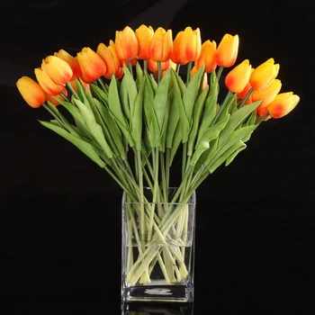 

20pcs Tulip Flower Latex Real Touch For Wedding Decor Flower Best Quality KC454