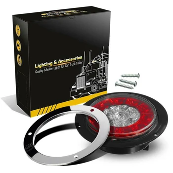 

Led Led Trailer Taillights Stop Parking 4Pcs Lights Red&Amber Luminous