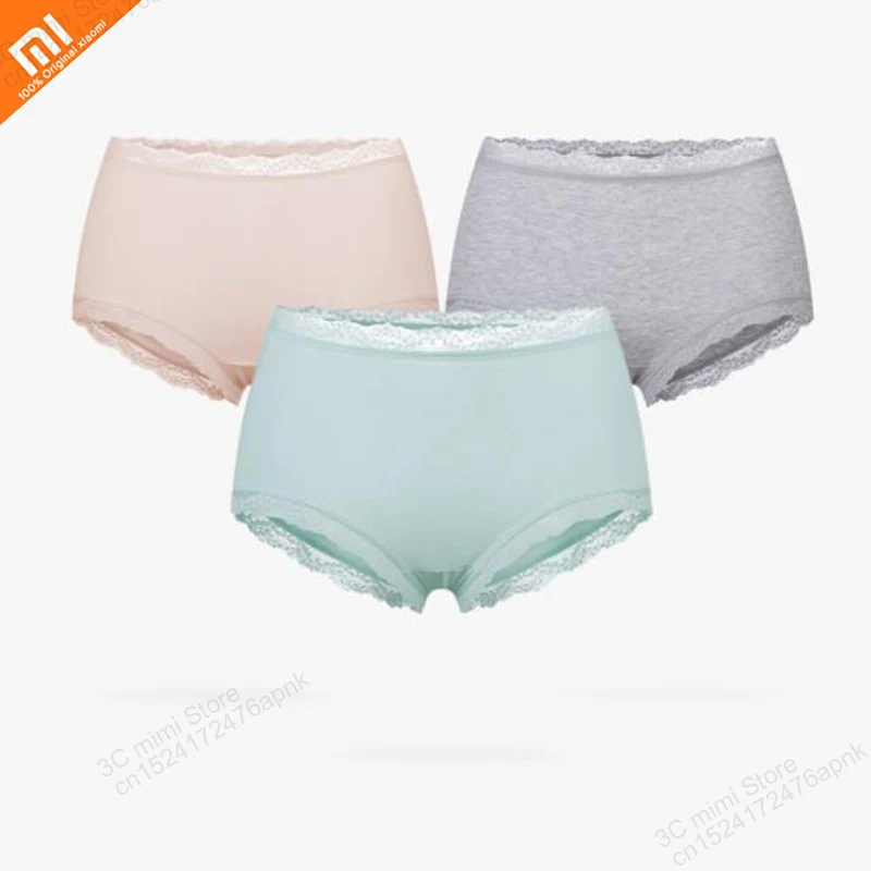 

3 loaded xiaomi mijia silkworm protein antibacterial refreshing underwear ladies silk cool sense underwear smart