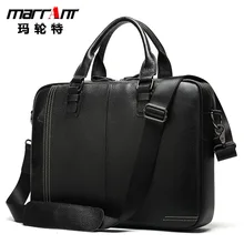 Men's Real-Leather Bag Vintage Business Men's Briefcase Handbag Leather One-Shoulder Crossbody Bag for Men