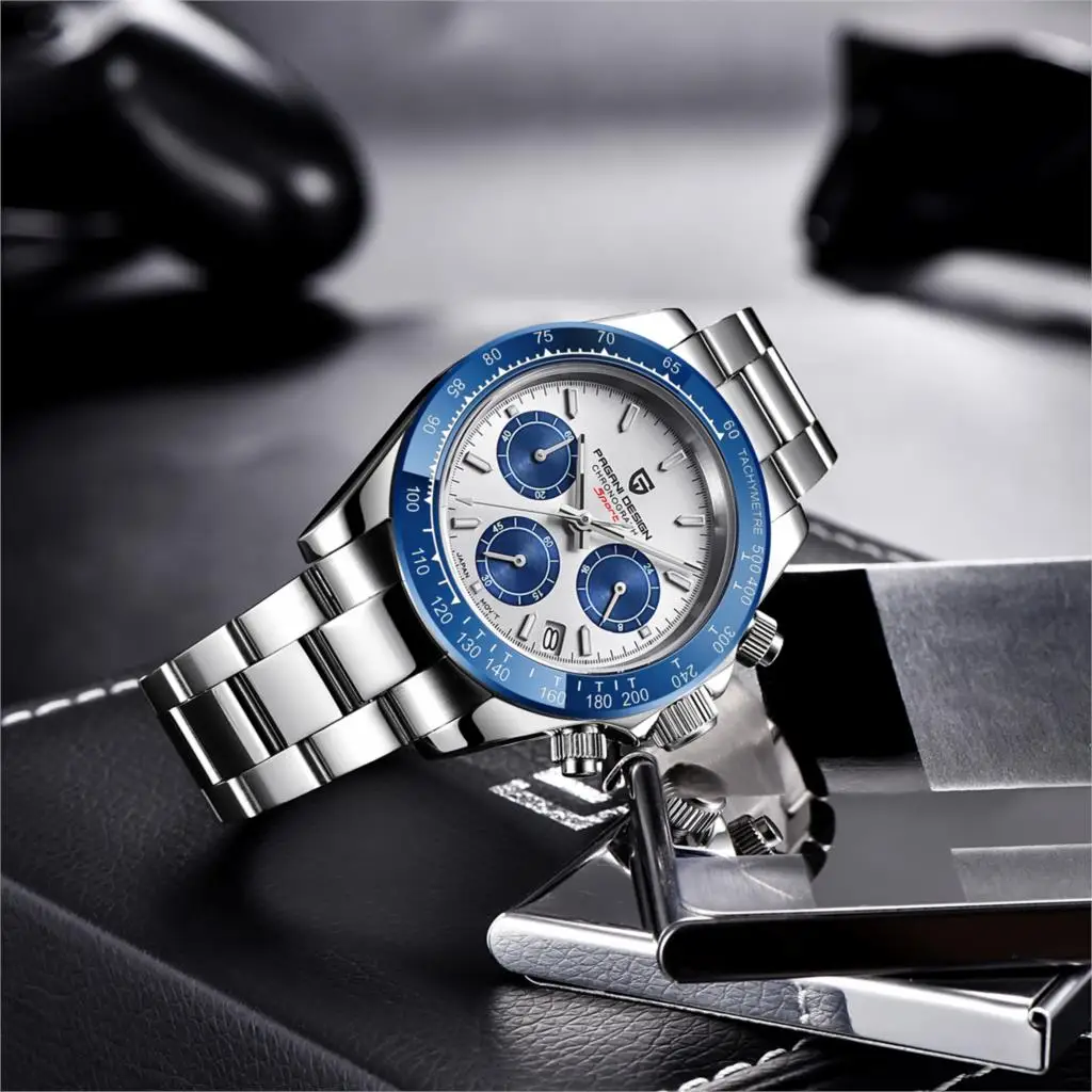 PAGANI DESIGN Men Watches Japan Seiko VK63 Luxury Automatic Watch Date Men Quartz Watches For Men Chronograph Reloj Hombre