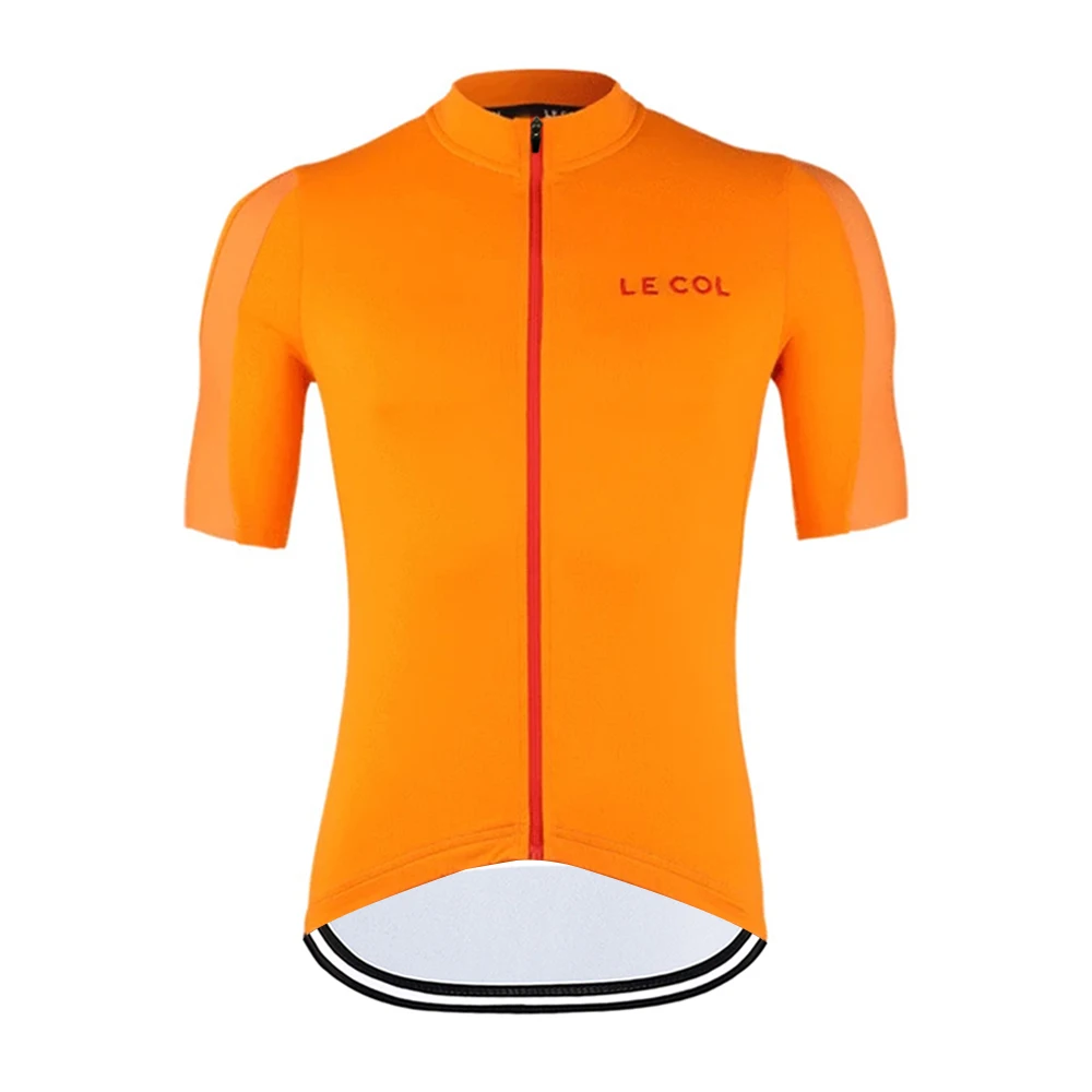 LE COL Men Short Sleeves Cycling  Jersey  Mountain Racing Cycling Tops Shirts Summer MTB Bike Wear Clothes Ropa Maillot Ciclismo