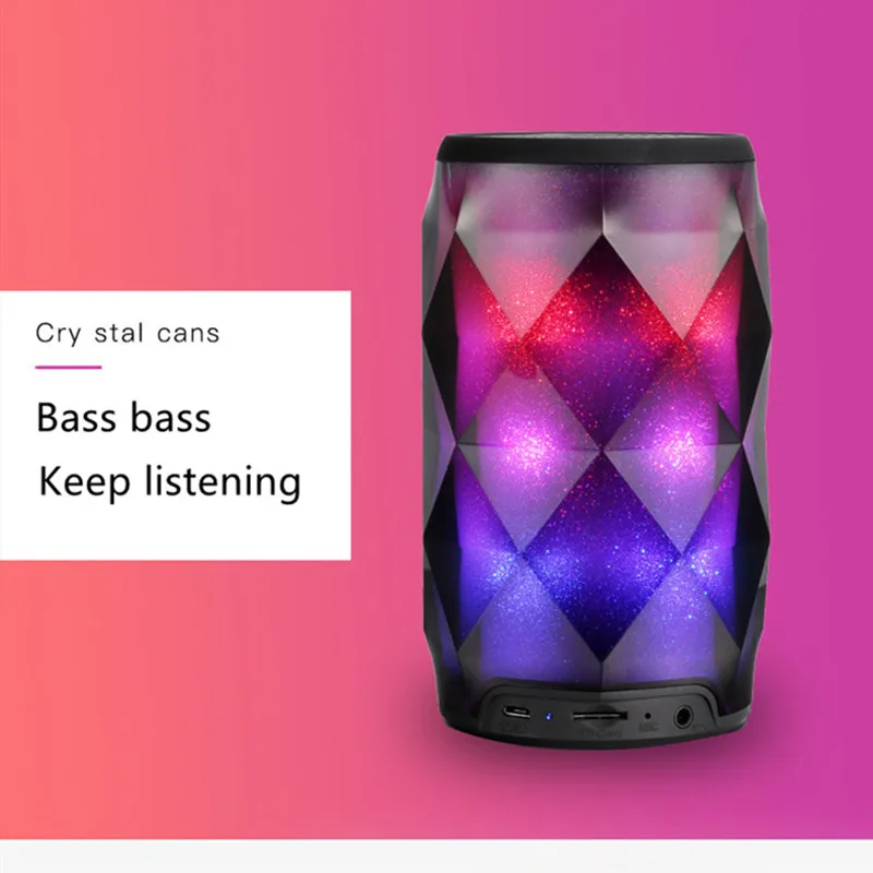 

Outdoor Handsfree Bluetooth Wireless Speaker Portable Bass Colorful Lamp Tape Card Multifunctional Boombox Caixa De Som F4033B