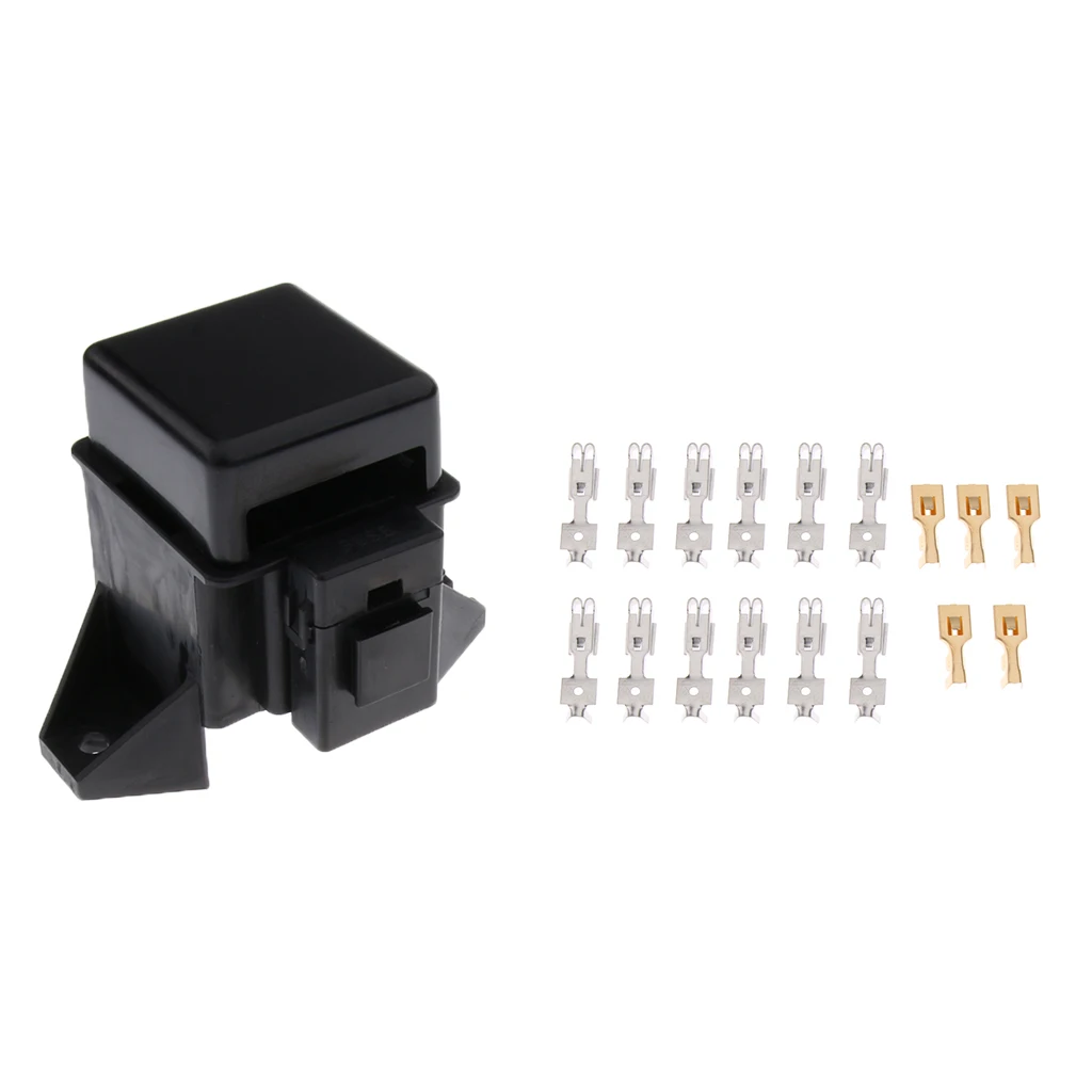 Car Boat 6Way Terminals Circuit Standard ATO ATC Blade Fuse Box Block Holder