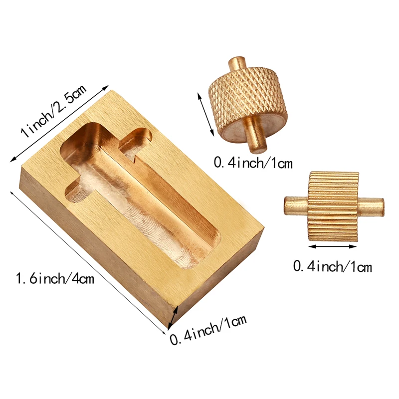 LMDZ Brass Edge Oil Box With Two Rollers Mini Side Oil Hopper Box Dye Box Bucket DIY Leather Craft Tool Mini-leather Processor