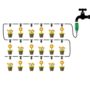 

25m Micro Garden Lawn Water Mist Spray Misting Nozzle Sprinkler System 25-45PSI