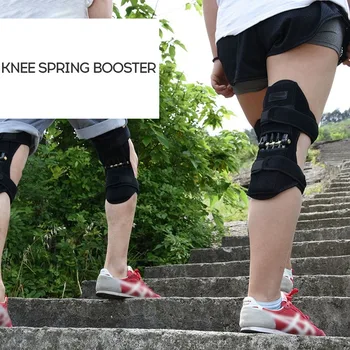 

Knee Booster Joint Support Knee Pads Patella Knee Strap Tibial Booster Powerful Rebound Spring Force for Gym Running Walking