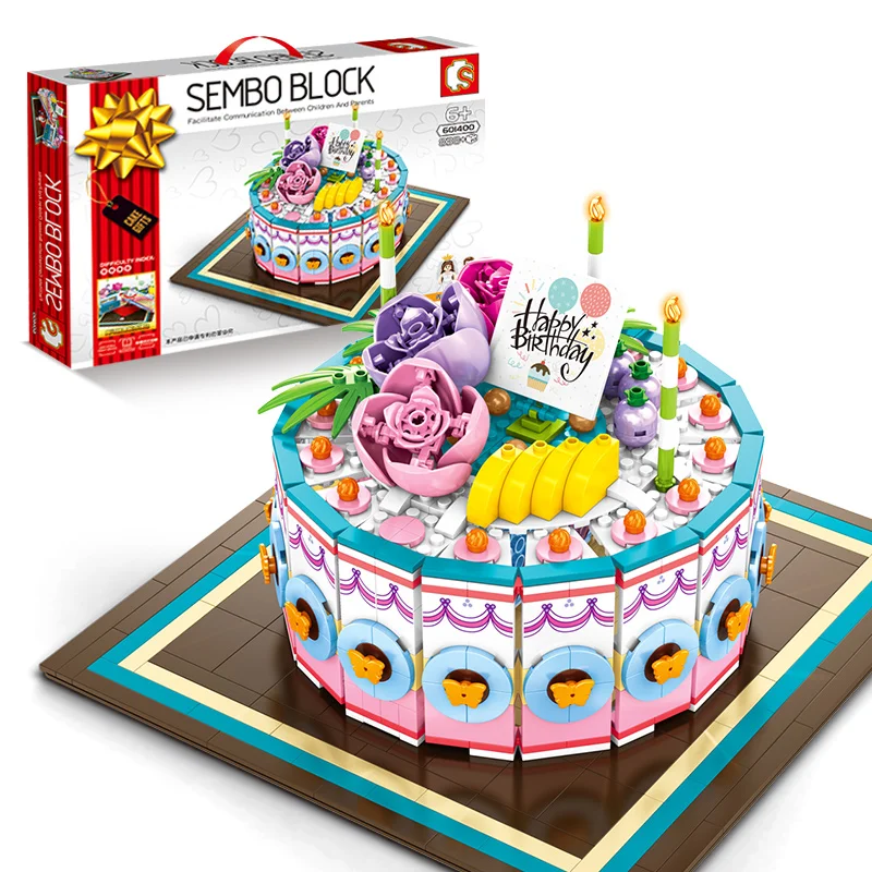 

838pcs Legoinglys DIY Wedding Cake Fit Idea Bricks With Cake Box Children Building Block Toys Newlyweds Wedding Gifts
