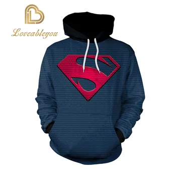 

Superhero Superman Cosplay Costume 3D Printed Premium Coat Hooded Pullover Hoodies