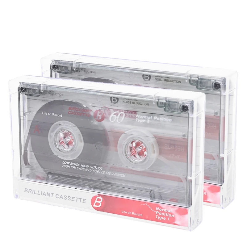 2 Stuks Standaard Cassette Leeg Tape Speler Lege 60 Minuten Magnetische Tape Opname Voor Spraak Muziek Opname