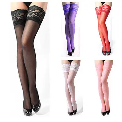 

Hot Sale Lady Nightclubs Women Stock Fashion Lace Sexy Stocking Stay Up Thigh High Stockings