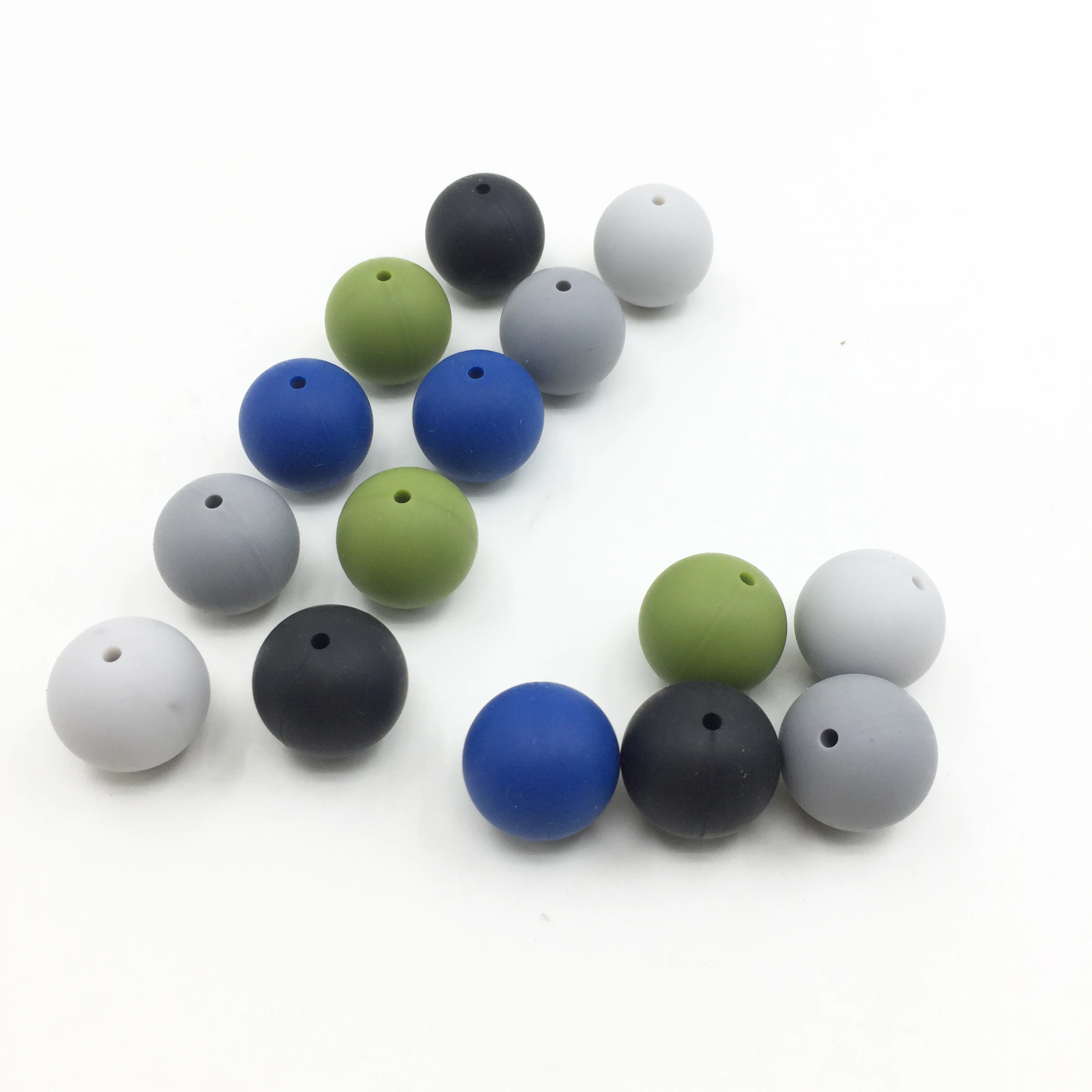 rubber teething beads